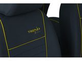 Autositzbezüge für Seat Ibiza (IV) 2008-2017 TREND LINE - Gelb 1+1, Vorderseite