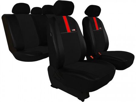 Autositzbezüge für Dacia Logan (II) 2012-2020 GT8 - Schwarz-Rot 2+3