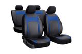 Autositzbezüge für Fiat Doblo (III) 2010-2016 Design Leather Blau 2+3