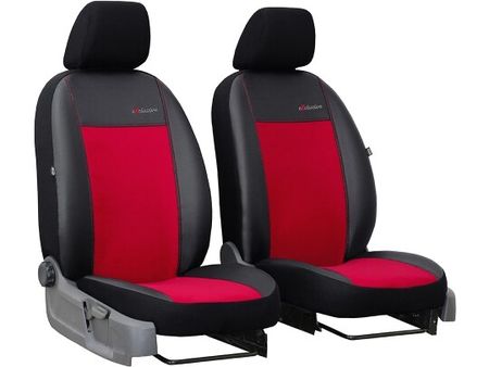 Autositzbezüge für Honda City (V) 2008-2014 Exclusive Alcantara - Rot 1+1, Vorderseite