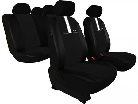 Autositzbezüge für Kia Soul (I)  2008-2013 GT8 - Schwarz-Weiß 2+3