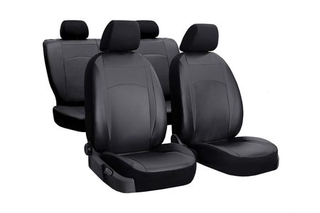 Autositzbezüge für Opel Mokka I 2012-2019 Design Leather Schwarz 2+3