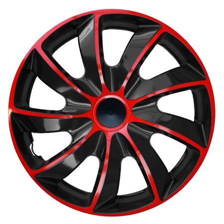 Radkappen Peugeot Quad 15" Red & Black 4ks